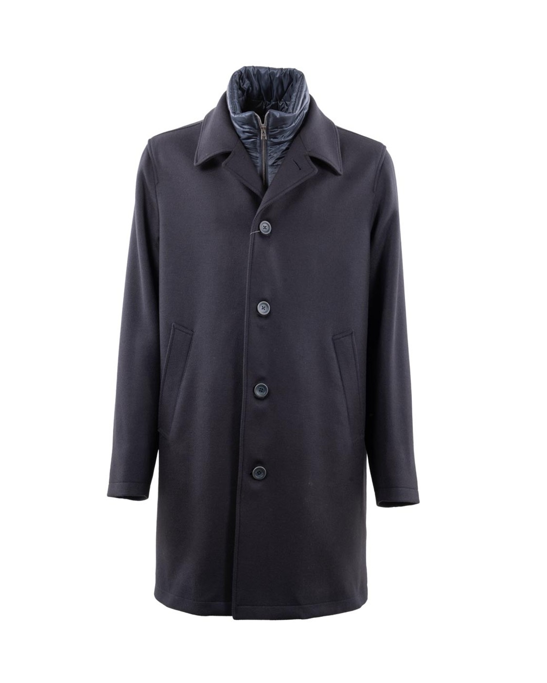 shop HERNO  Cappotto: Herno cappotto in lana.
Idrorepellente - Antivento.
Chiusura con bottoni logati.
Pettorina antivento staccabile chiusa da zip.
Tasche esterne oblique con pattina.
Due tasche interne chiuse da zip.
Vestibilita' slim.
Composizione: 75% Lana, 25% Poliammide.
Made in Italy.. CA000251U 33432R-9290 number 8349770